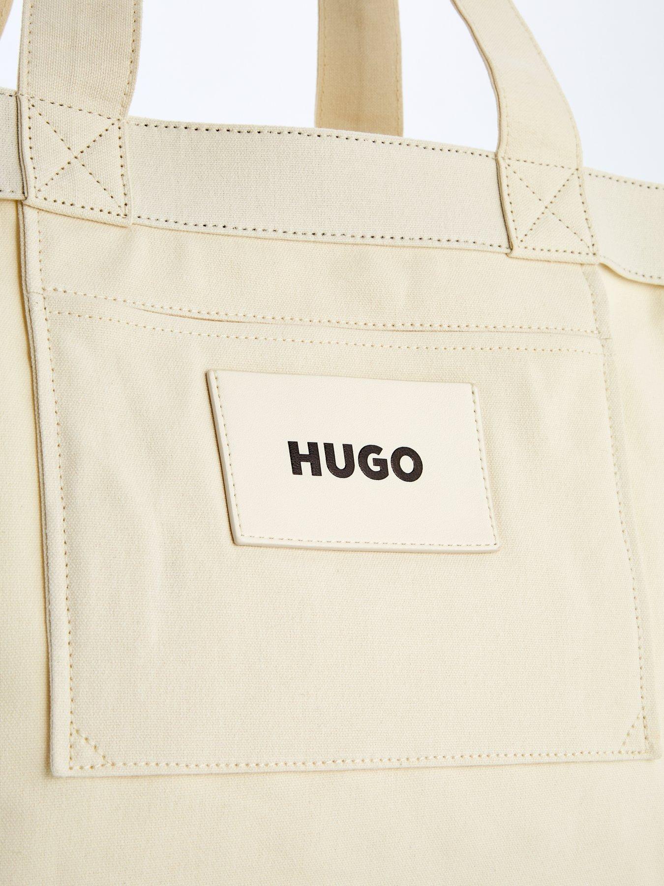 Image 3 of 4 of HUGO Becky Canvas Tote Bag-White - Cream White