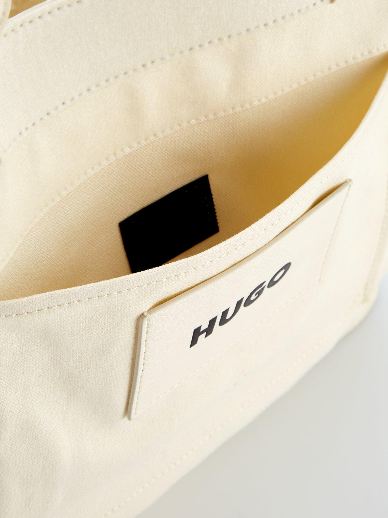 Image 4 of 4 of HUGO Becky Canvas Tote Bag-White - Cream White