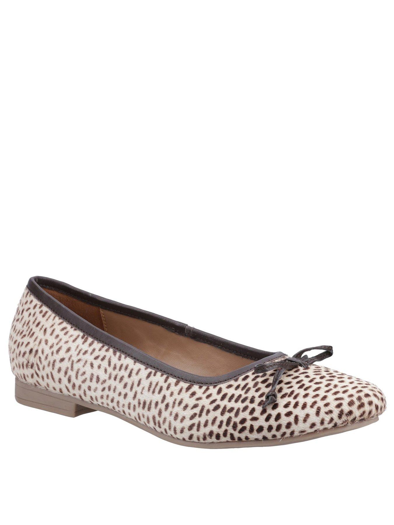 Image 2 of 5 of Hush Puppies Naomi Suede Ballet Flat Pumps - Animal Print