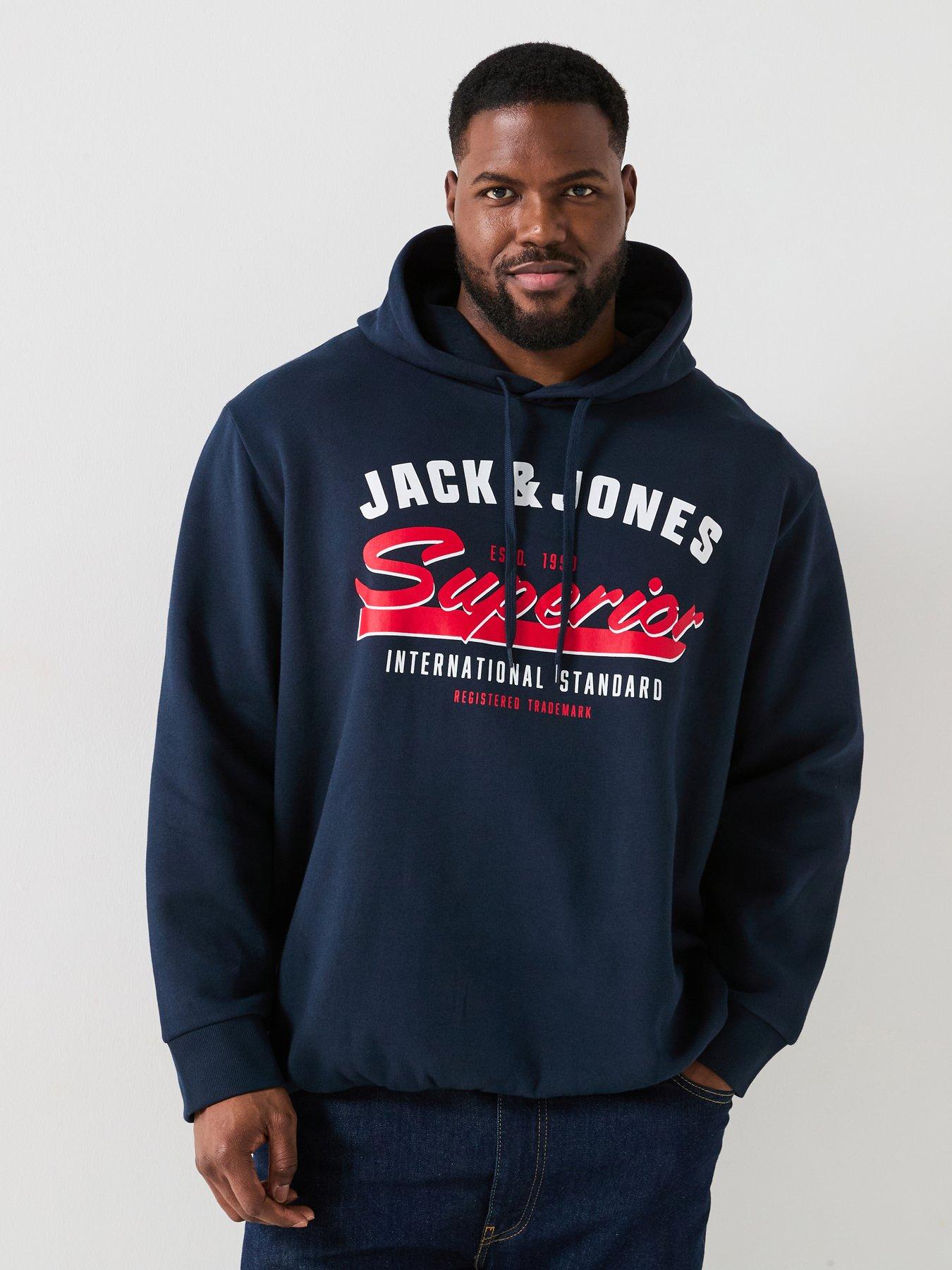 undefined Plus Size Logo Hoodie - Navy