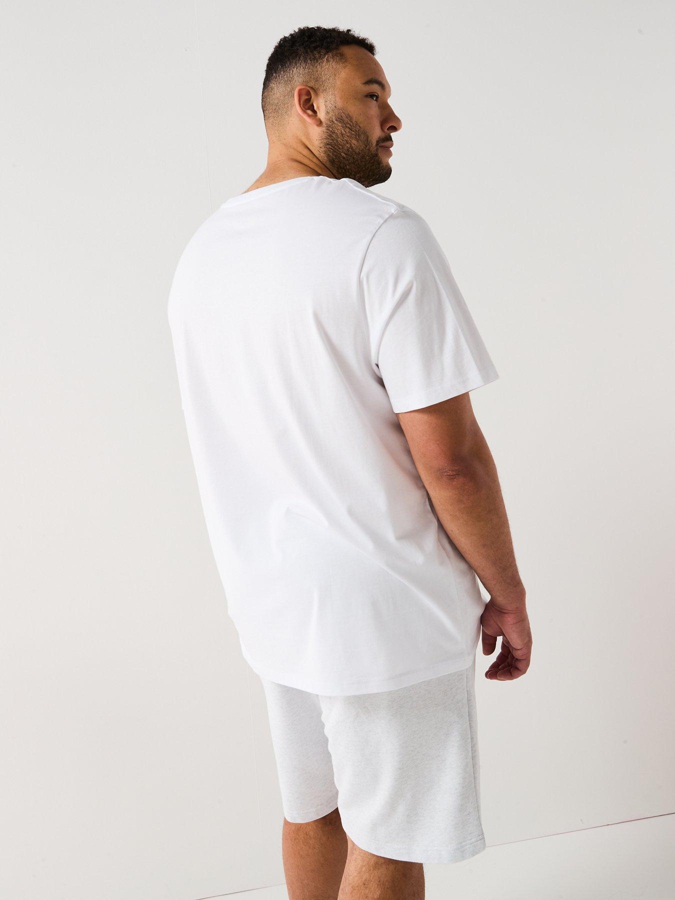 Image 3 of 7 of Jack & Jones Big Tall 5-Pack Chest Logo T-Shirt - Iceberg
