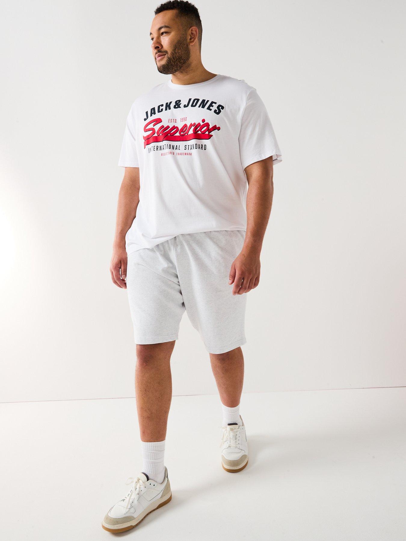 Image 4 of 7 of Jack & Jones Big Tall 5-Pack Chest Logo T-Shirt - Iceberg