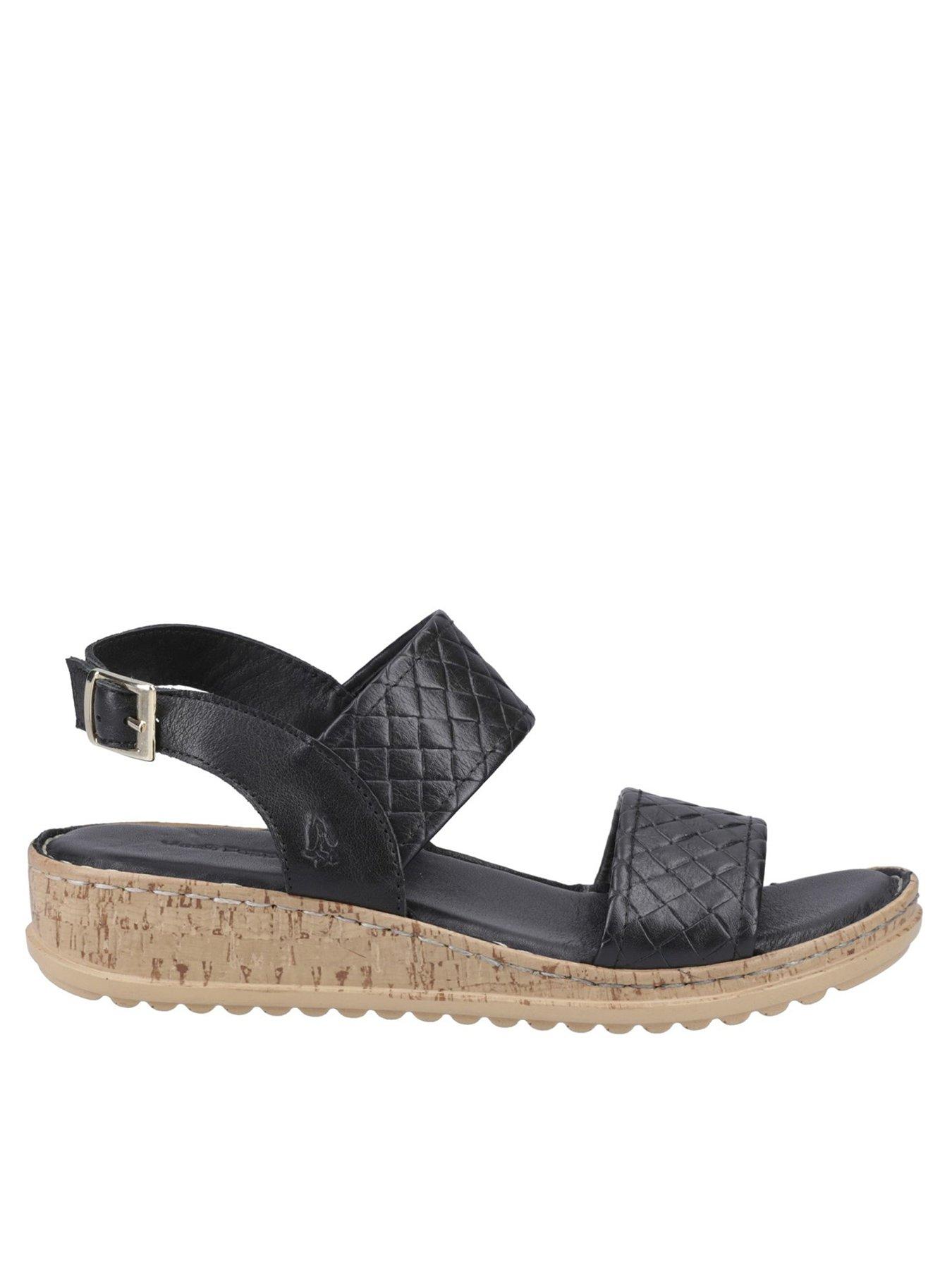 Image 1 of 5 of Hush Puppies Ebony Wide Fit Sandal - Black
