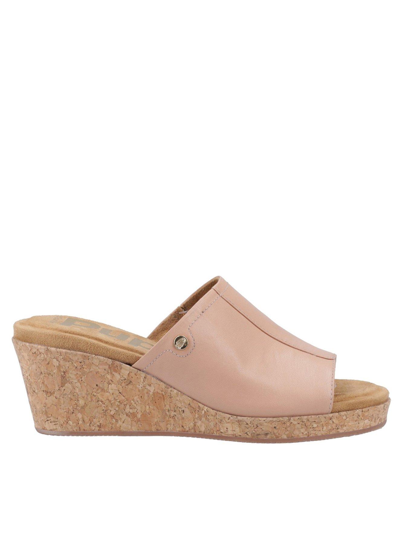 Hush Puppies Willow Wedge Sandal, Cream, Size 3, Women