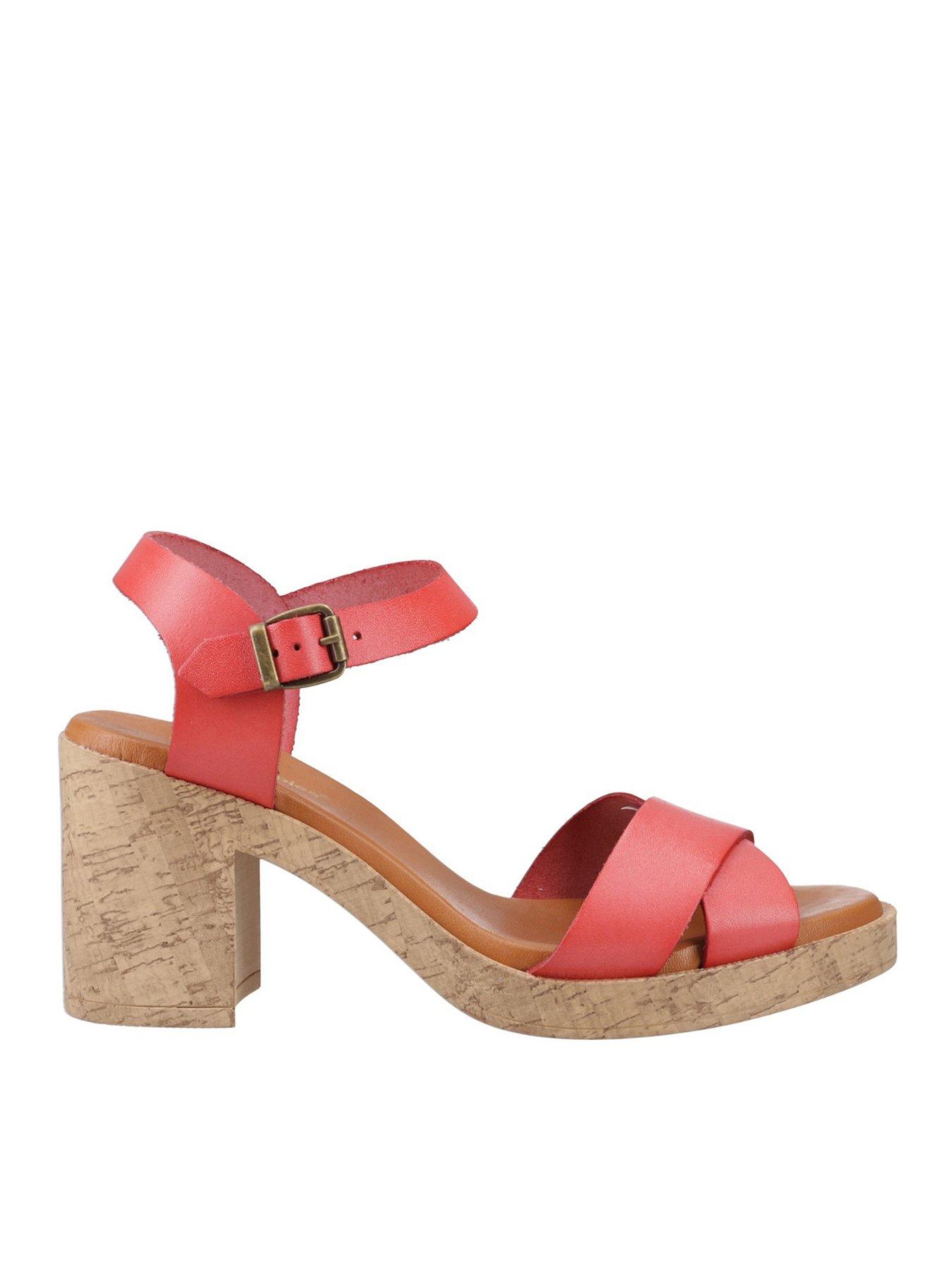 Image of Hush Puppies Georgia Cork Heeled Sandal - Pink