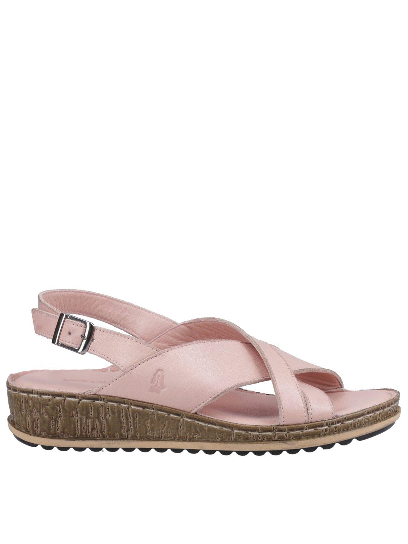 Hush Puppies Elena Cross Over Wedge Sandal - Rose