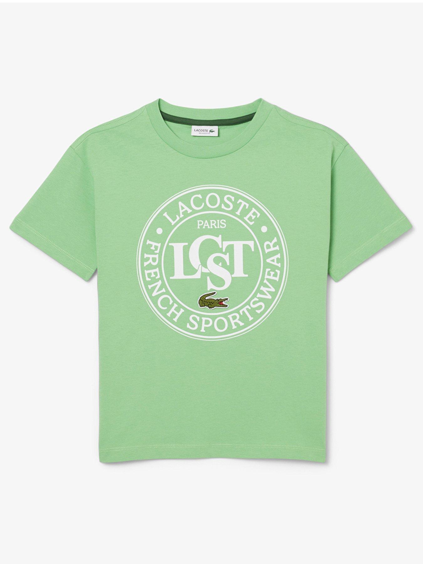 undefined Kids Croc Signature Logo Short Sleeve T-Shirt - Green