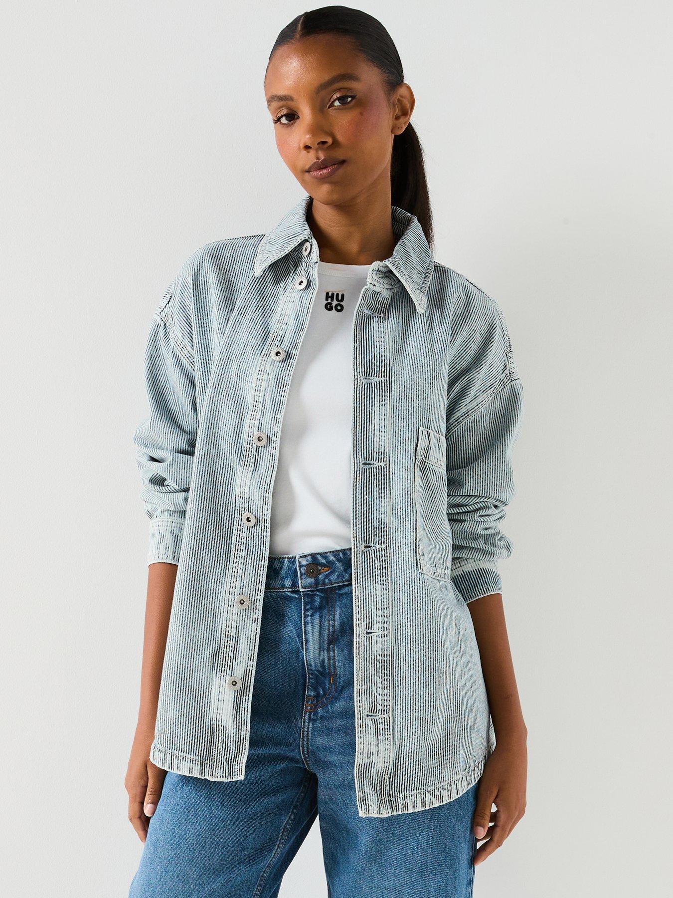 undefined Garesa Stripe Denim Shirt - Blue