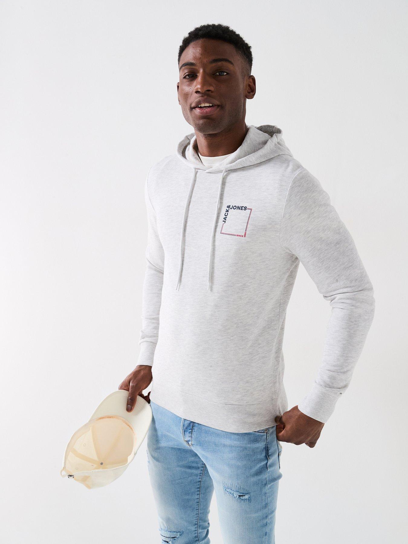 undefined Verner Square Logo Overhead Hoodie - Light Grey
