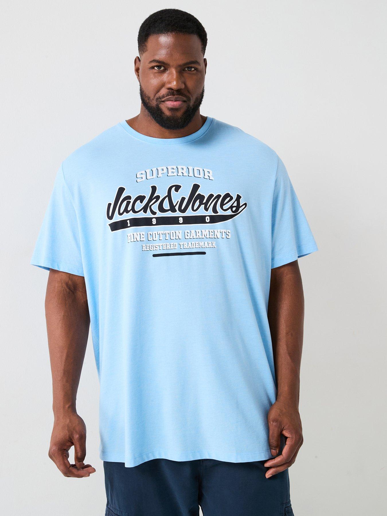 undefined Plus Size Logo T-Shirt - Light Blue