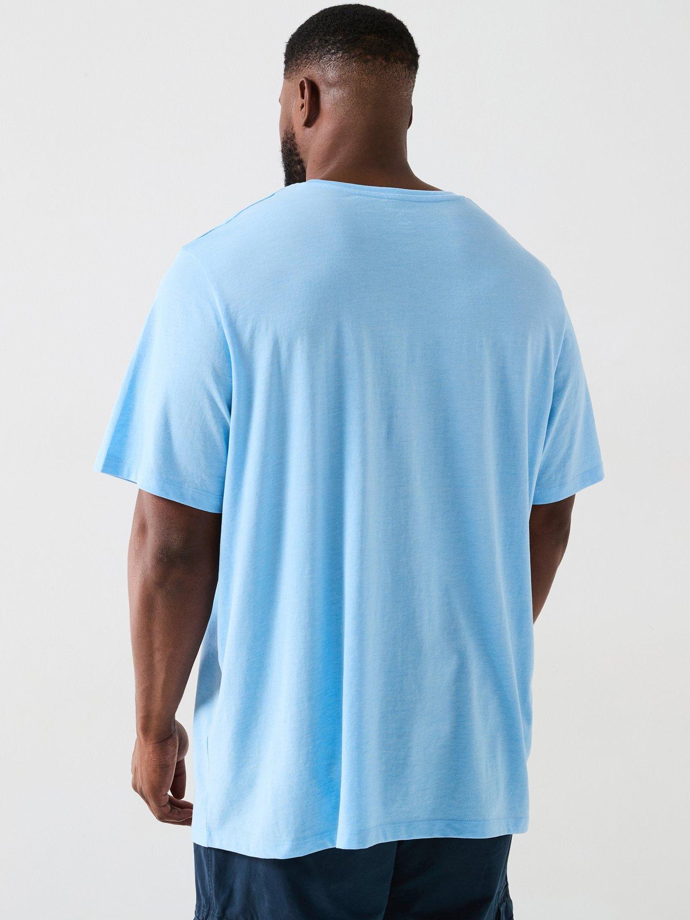 Image 2 of 4 of Jack & Jones Plus Size Logo T-Shirt - Light Blue