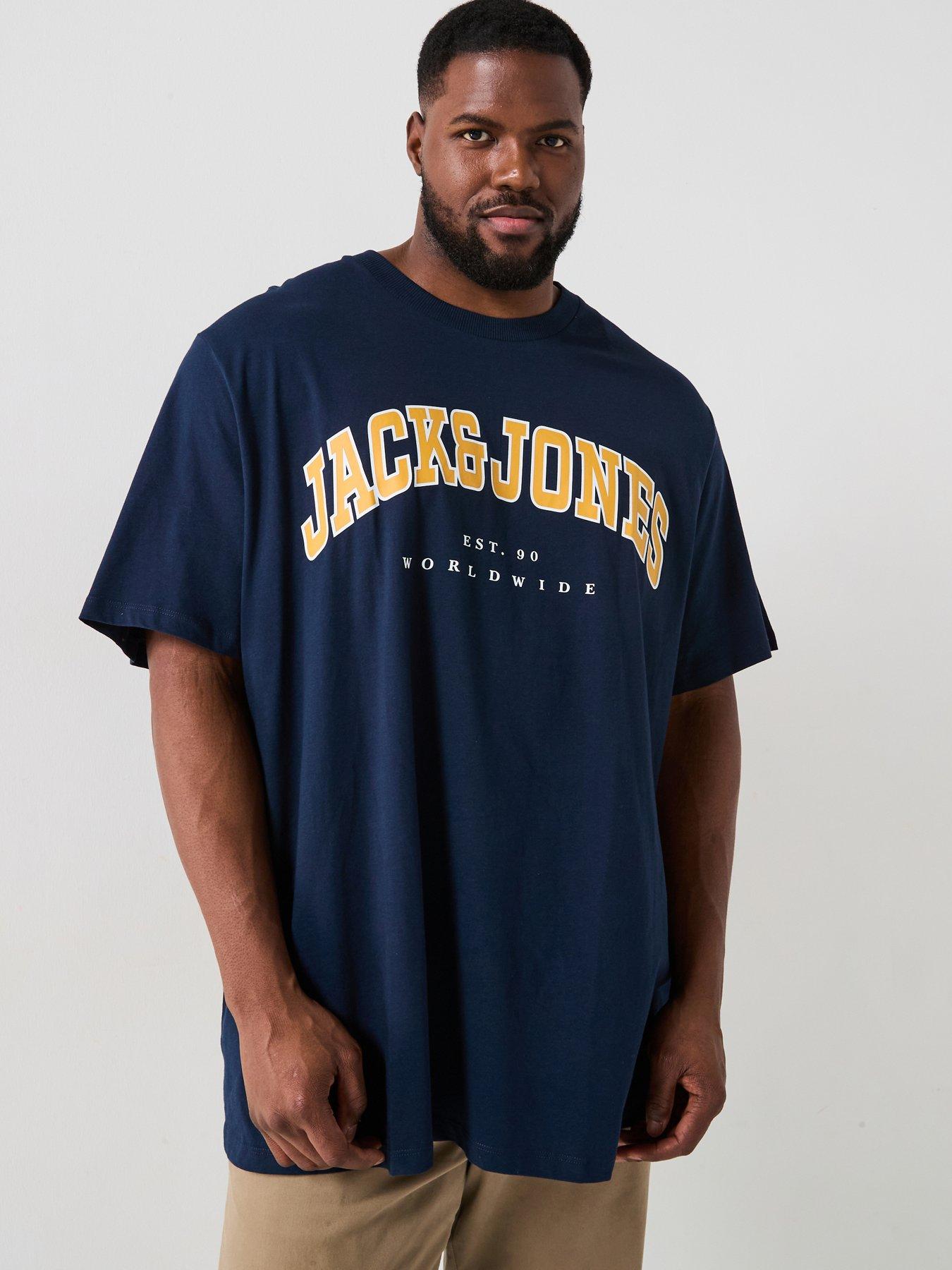 undefined Plus Size Caleb Varsity T-Shirt - Navy
