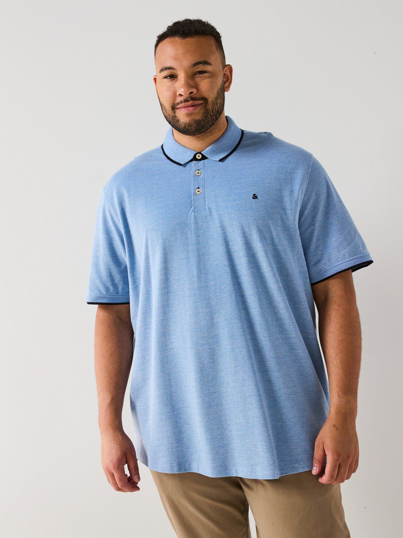 undefined Jack & Jones Plus Paulos Tipped Polo Shirt