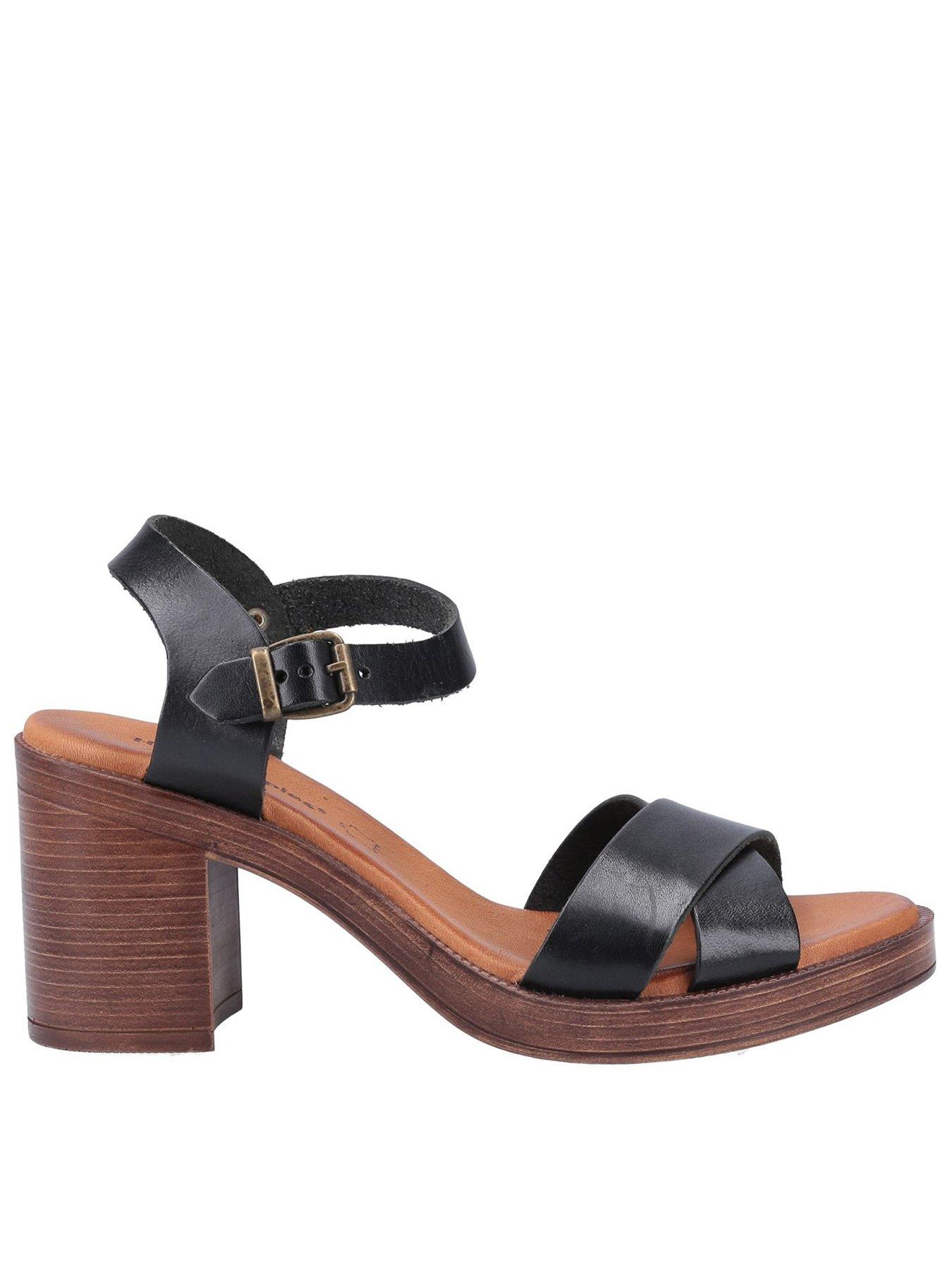 Image 1 of 5 of Hush Puppies Georgia Heeled Sandal - Black