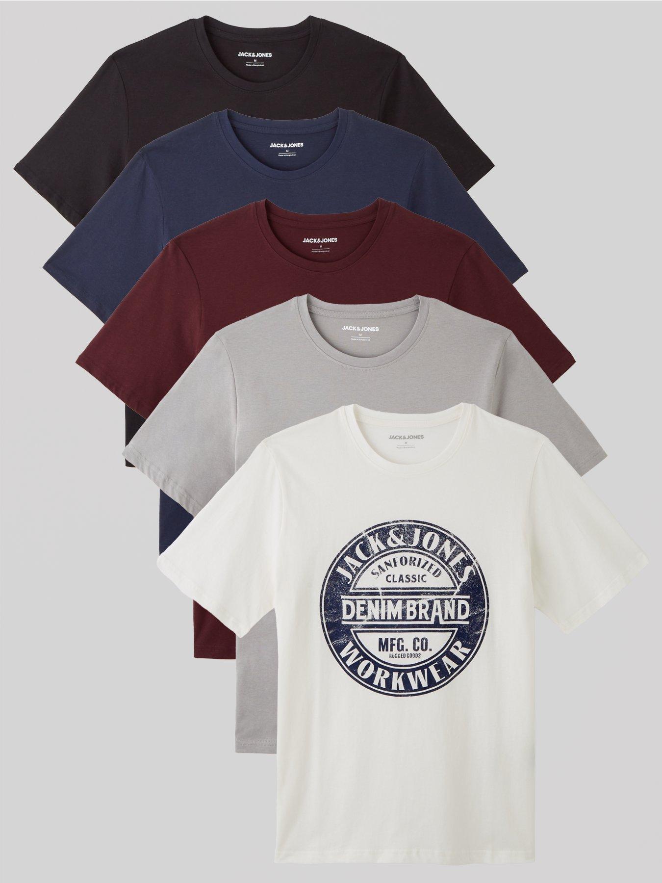 undefined 5 Pack of Chest Logo T-Shirts - Multi