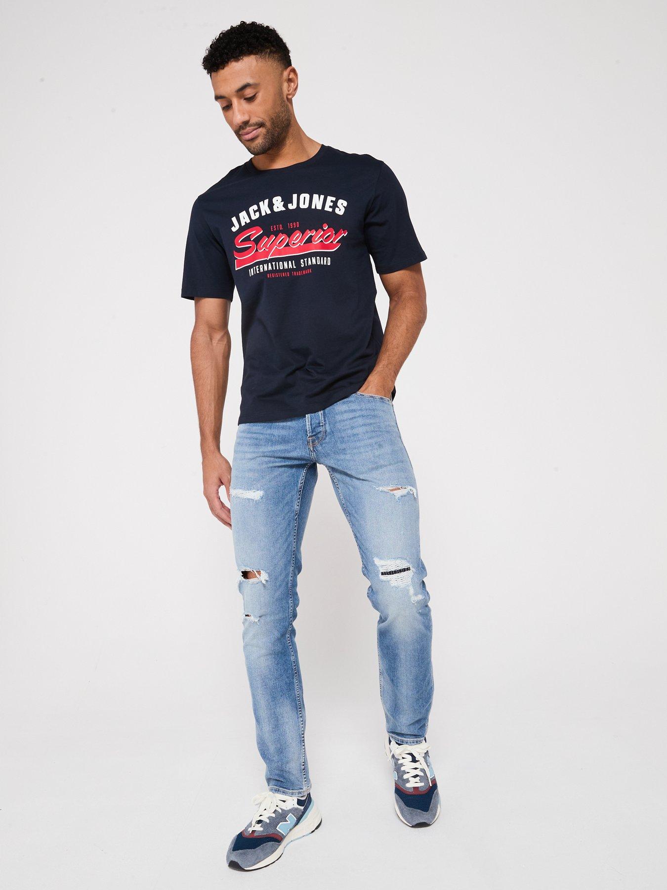 Image 4 of 5 of Jack & Jones 5-Pack Chest Logo T-Shirt - Multi