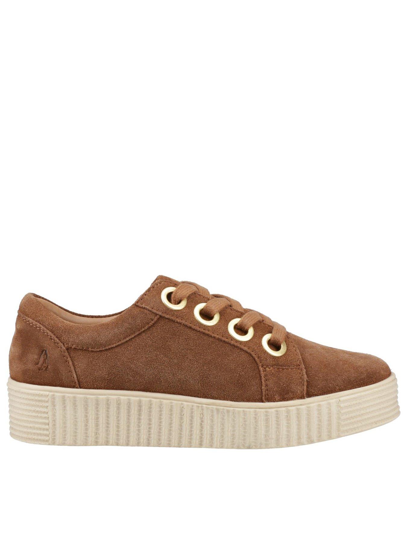 Image 1 of 5 of Hush Puppies Tamsin Suede Trainer - Tan