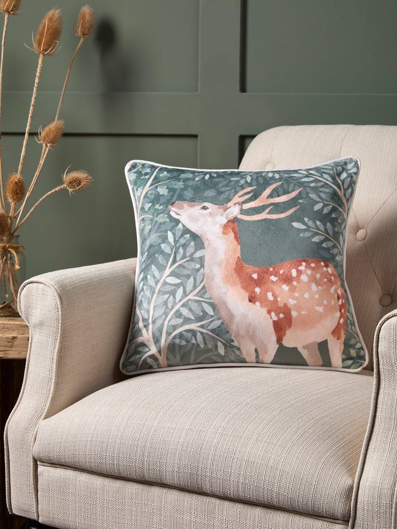 undefined Dreams  &  Drapes Forest Animals Velvet Filled Cushion