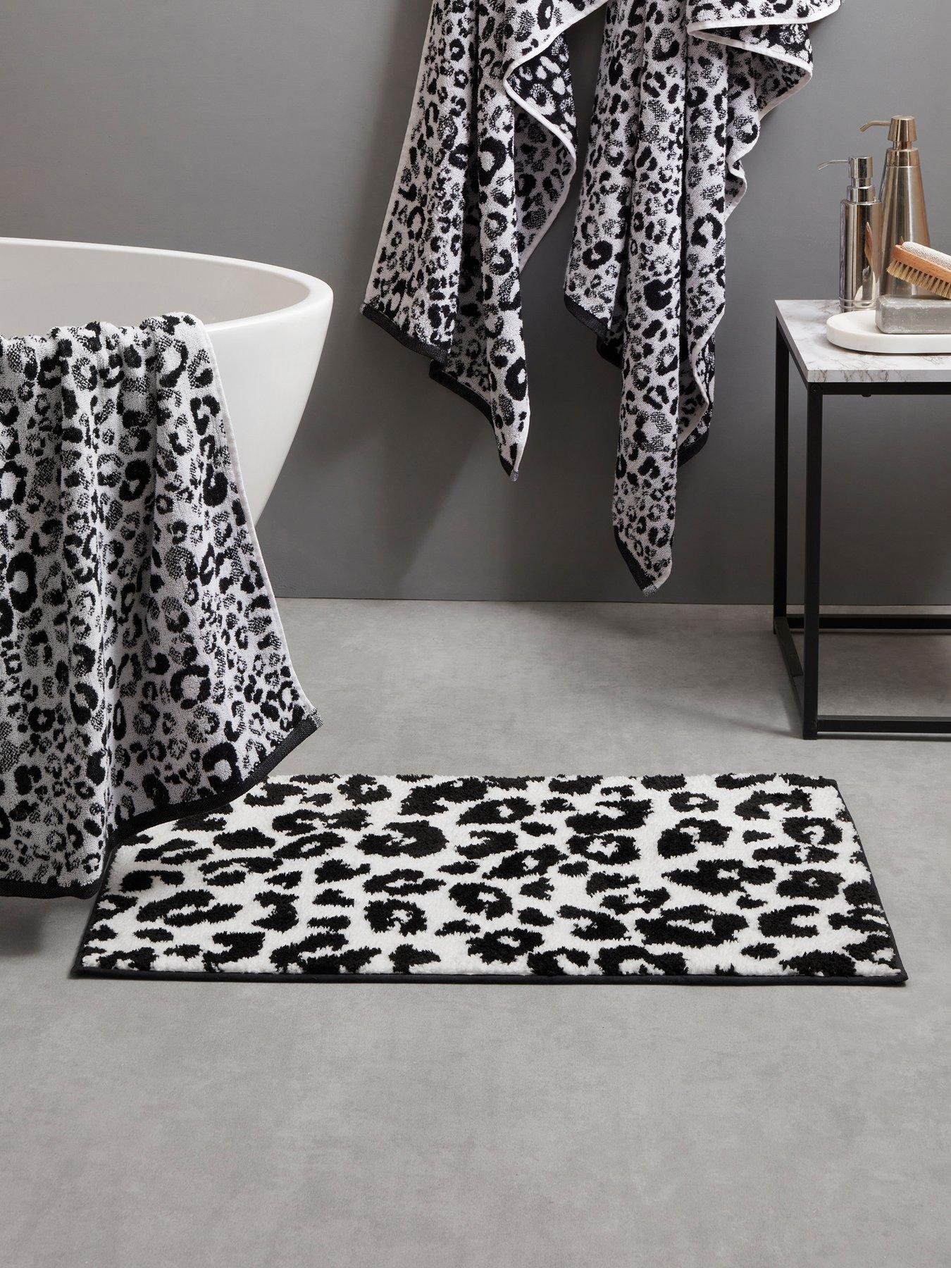 Product photograph of Fusion Animal Print Jacquard Non-slip Reverse Bath Mat from very.co.uk