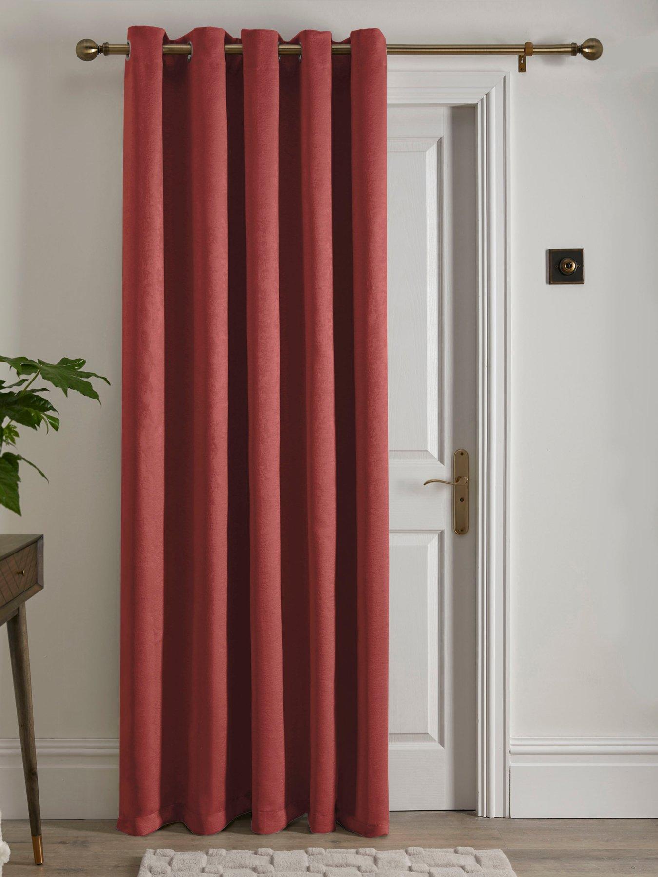 Product photograph of Fusion Strata Eyelet Single Panel Door Curtain- 66 Width X 84 Drop 168 X 214cm from very.co.uk