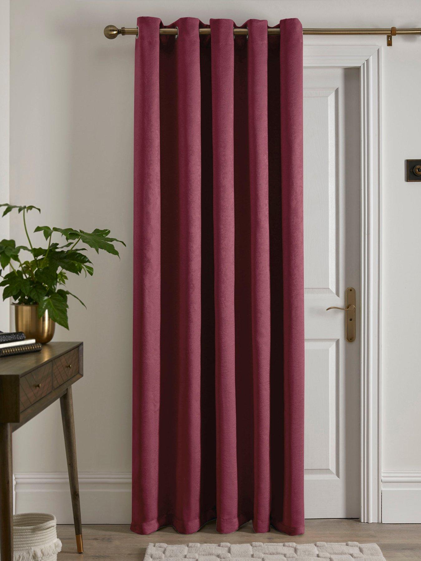 undefined Strata Eyelet Single Panel Door Curtain- 66" Width X 84" Drop (168 X 214cm)