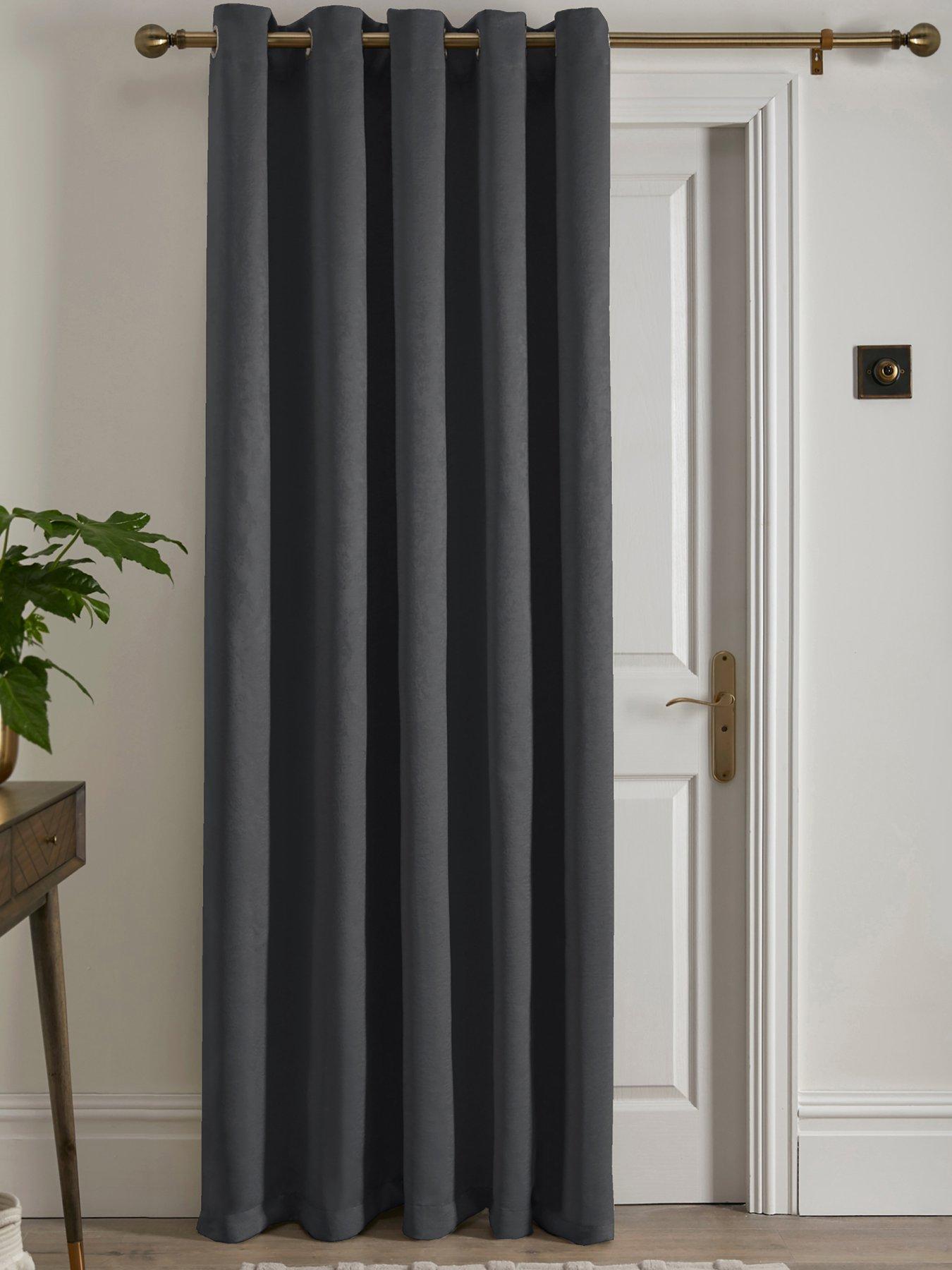 Fusion Strata Eyelet Single Panel Door Curtain- 66" Width X 84" Drop (168 X 214cm)