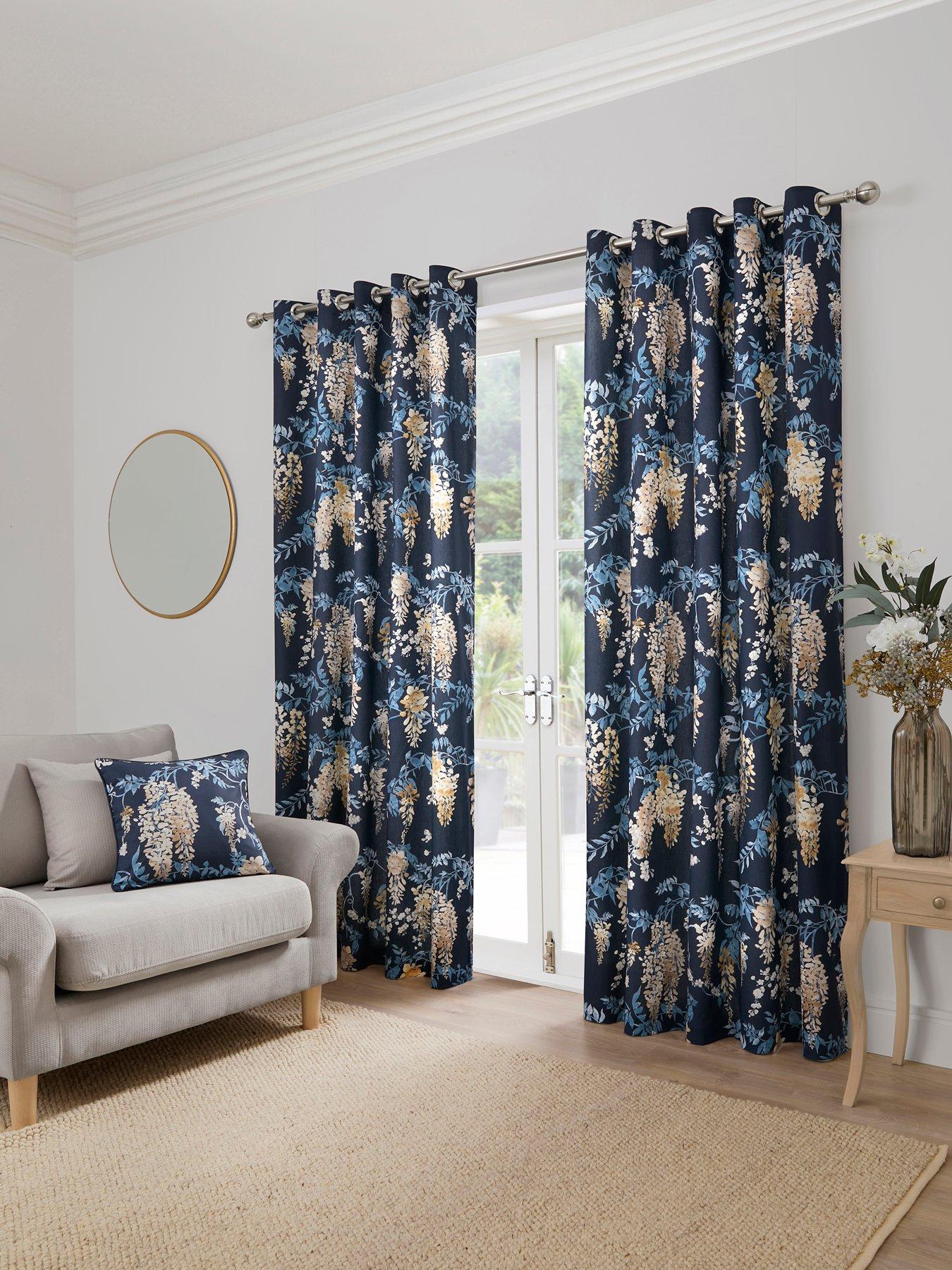 undefined Wisteria Eyelet Curtains- 66" Width X 72" Drop (168 X 183cm)