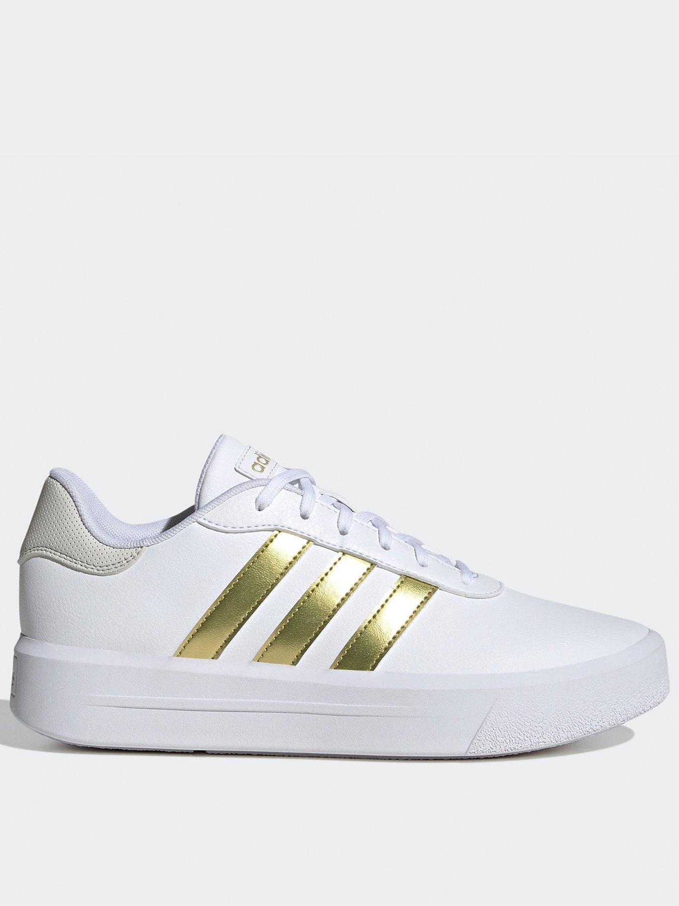 adidas Women's Court Platform Shoes White Very