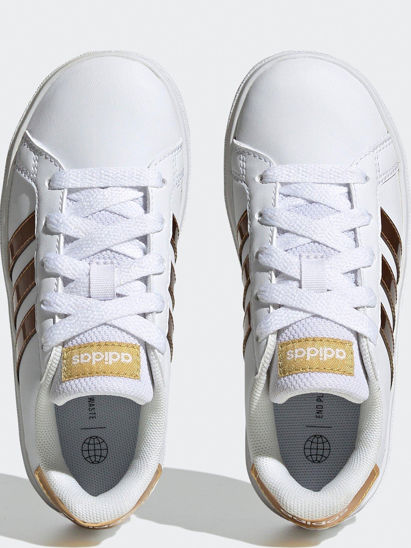 adidas Sportswear Kid's Grand Court Lace Shoes - White | Very