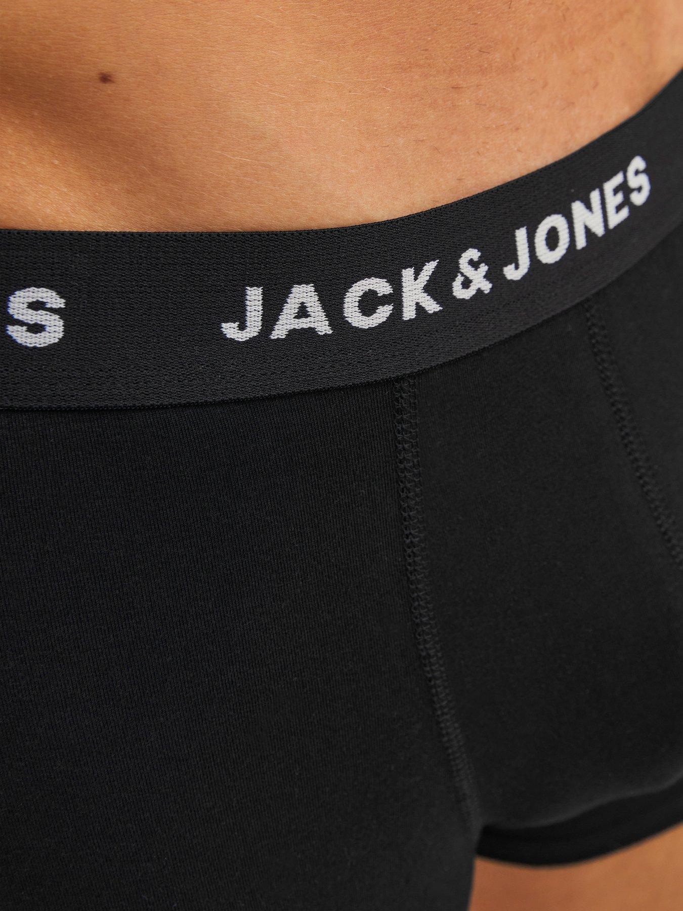 Image 3 of 3 of Jack & Jones Plus Size Huey 7 Pack Trunks - Black