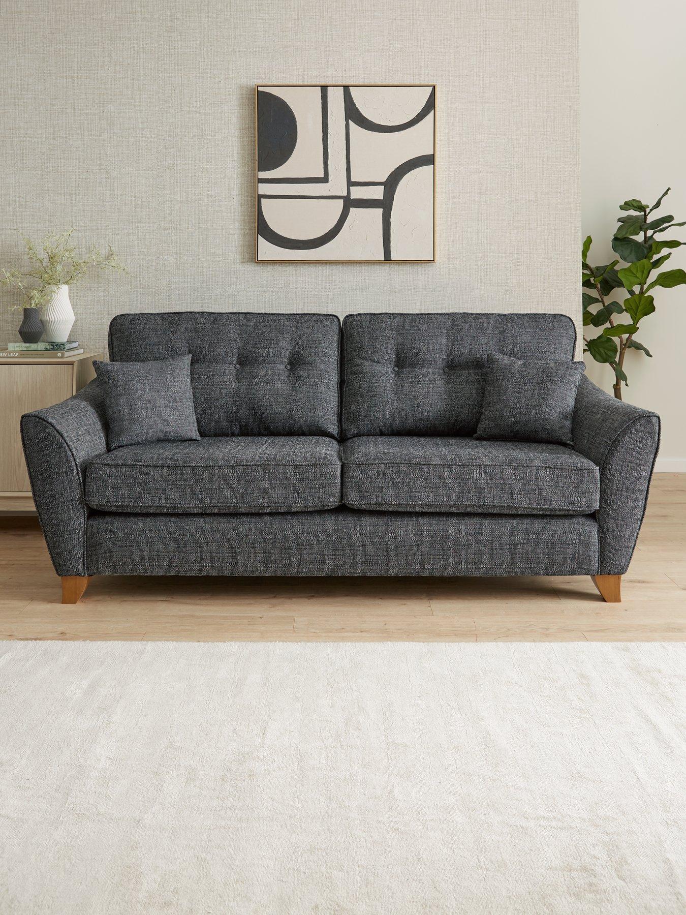 undefined Halstow 3 Seater Fabric Sofa
