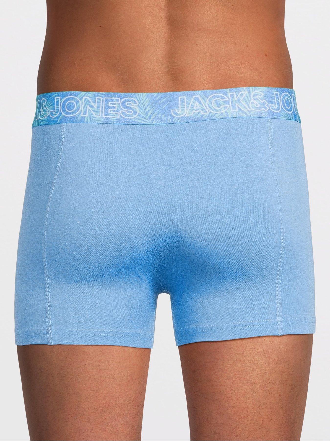 Image 3 of 3 of Jack & Jones Pete 3 Pack Solid Trunks - Azure Blue