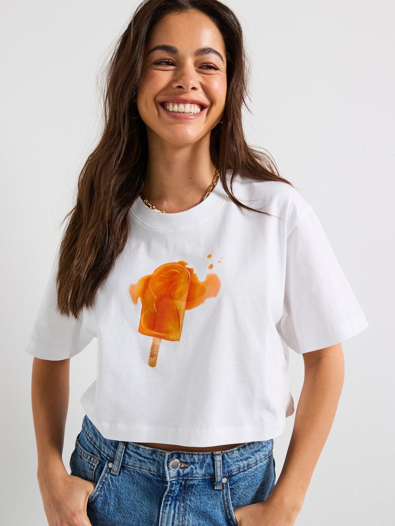 undefined Cropped T-Shirt - White