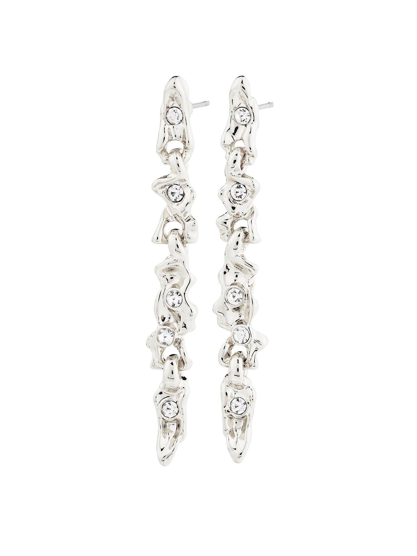 undefined SUNSET crystal earrings silver-plated
