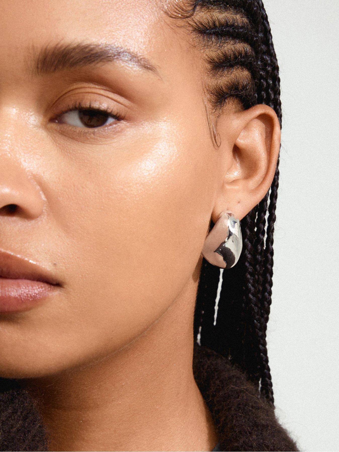Image 3 of 3 of Pilgrim Dune Earrings -Plated - Silver