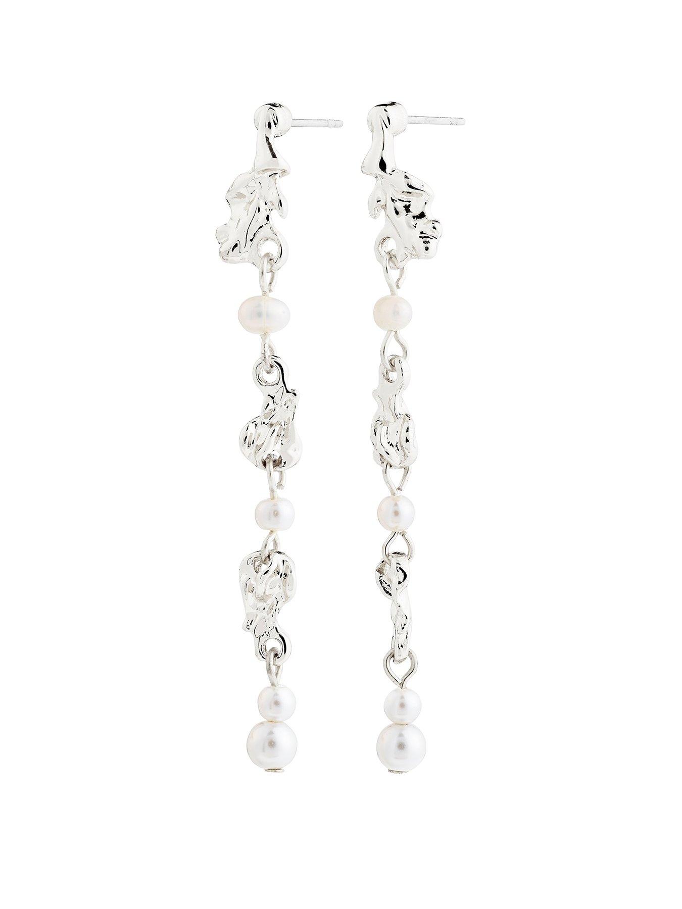 undefined SLOAN pearl earrings silver-plated