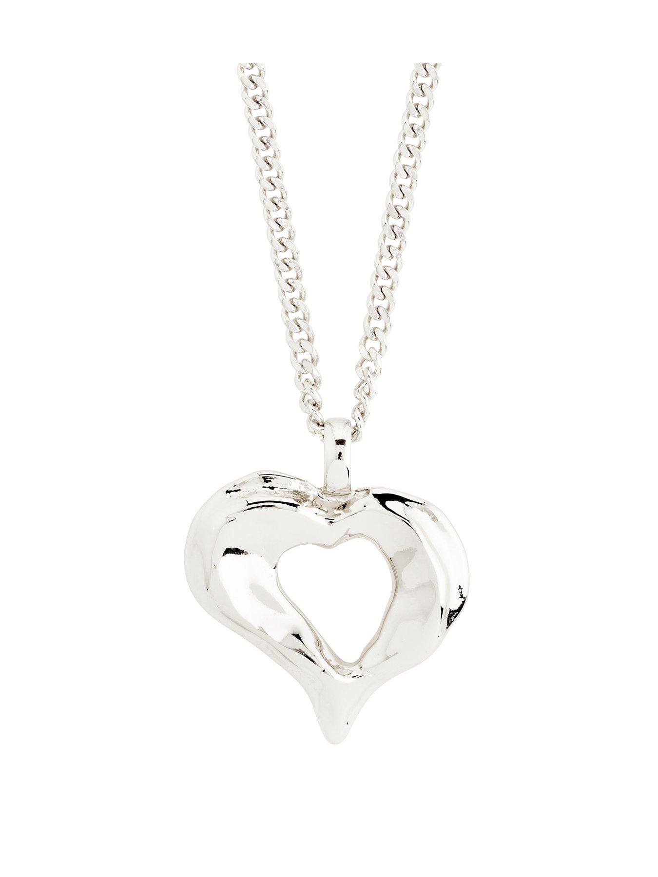 undefined TIDE heart necklace silver-plated