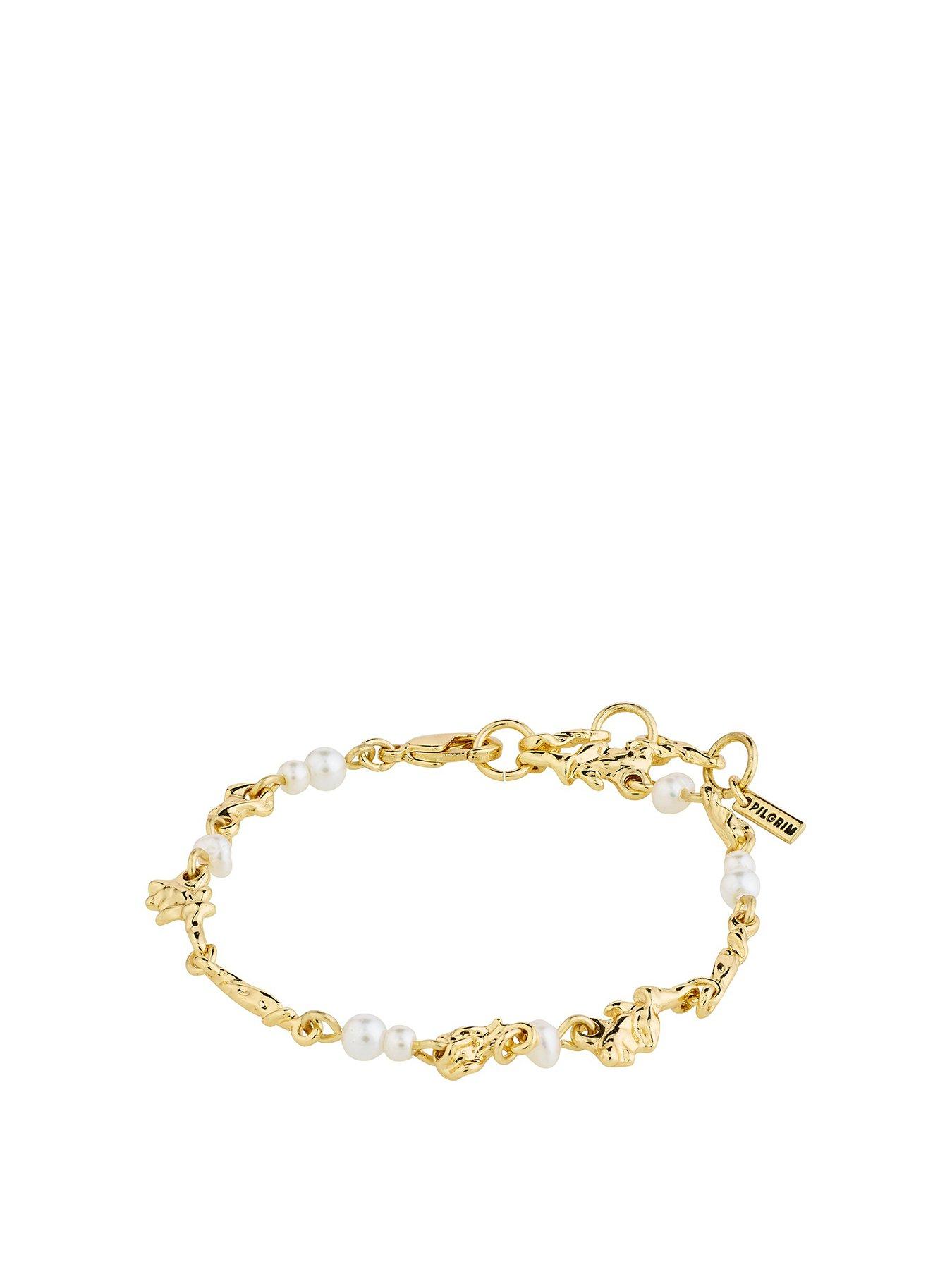 Product photograph of Pilgrim Sloan Bracelet Gold-plated from very.co.uk
