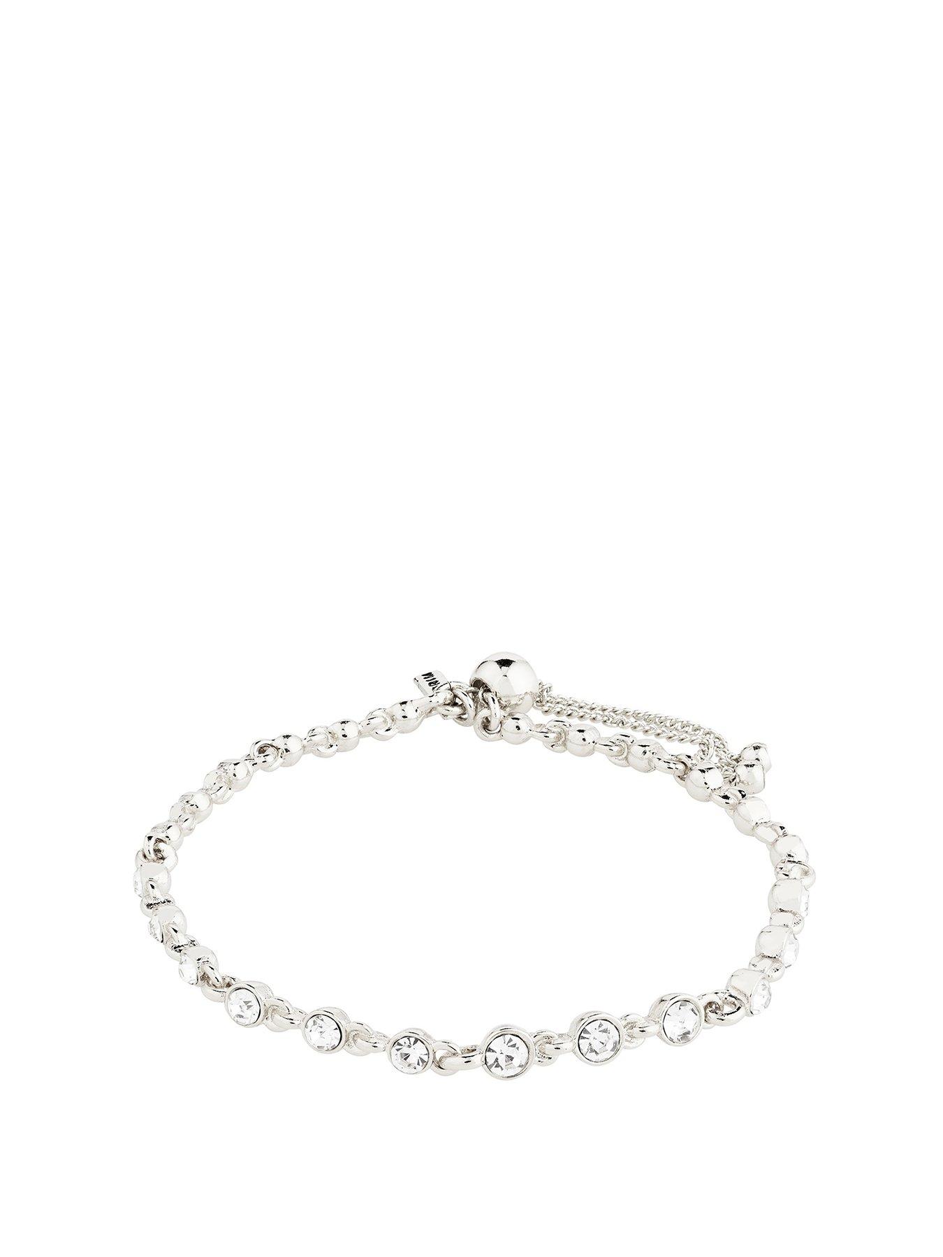 Product photograph of Pilgrim Imogene Bracelet Silver-plated from very.co.uk