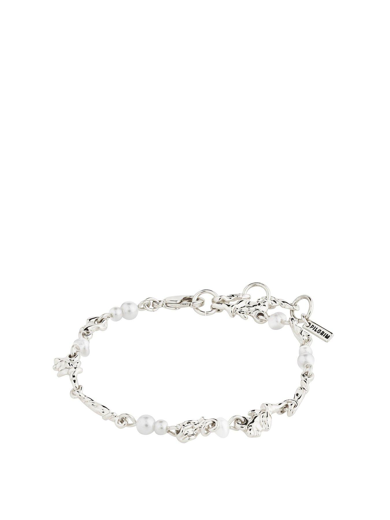 Product photograph of Pilgrim Sloan Bracelet Silver-plated from very.co.uk
