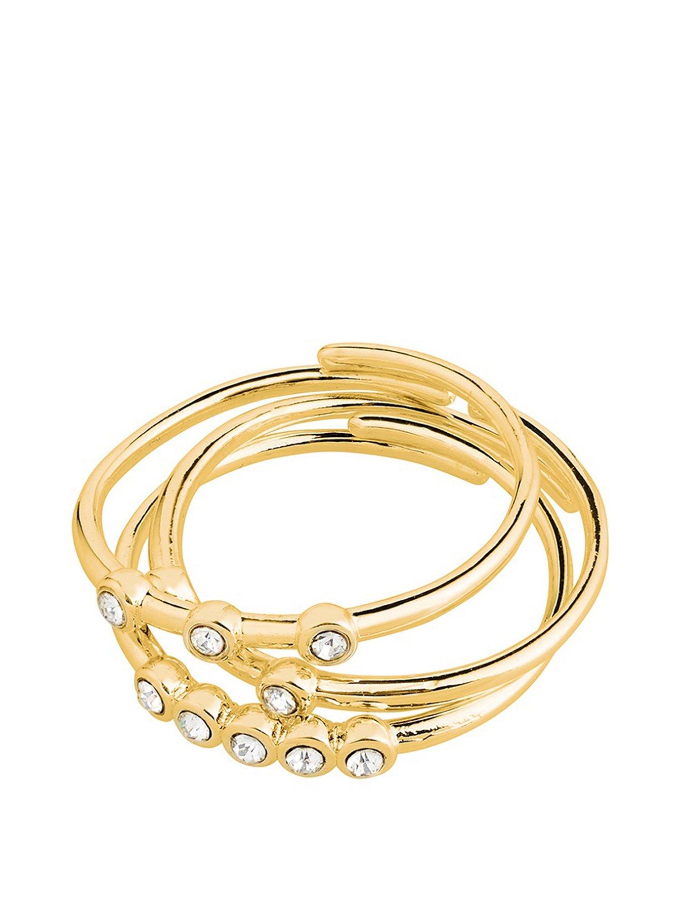 undefined SLOAN rings 3-in-1 set gold-plated