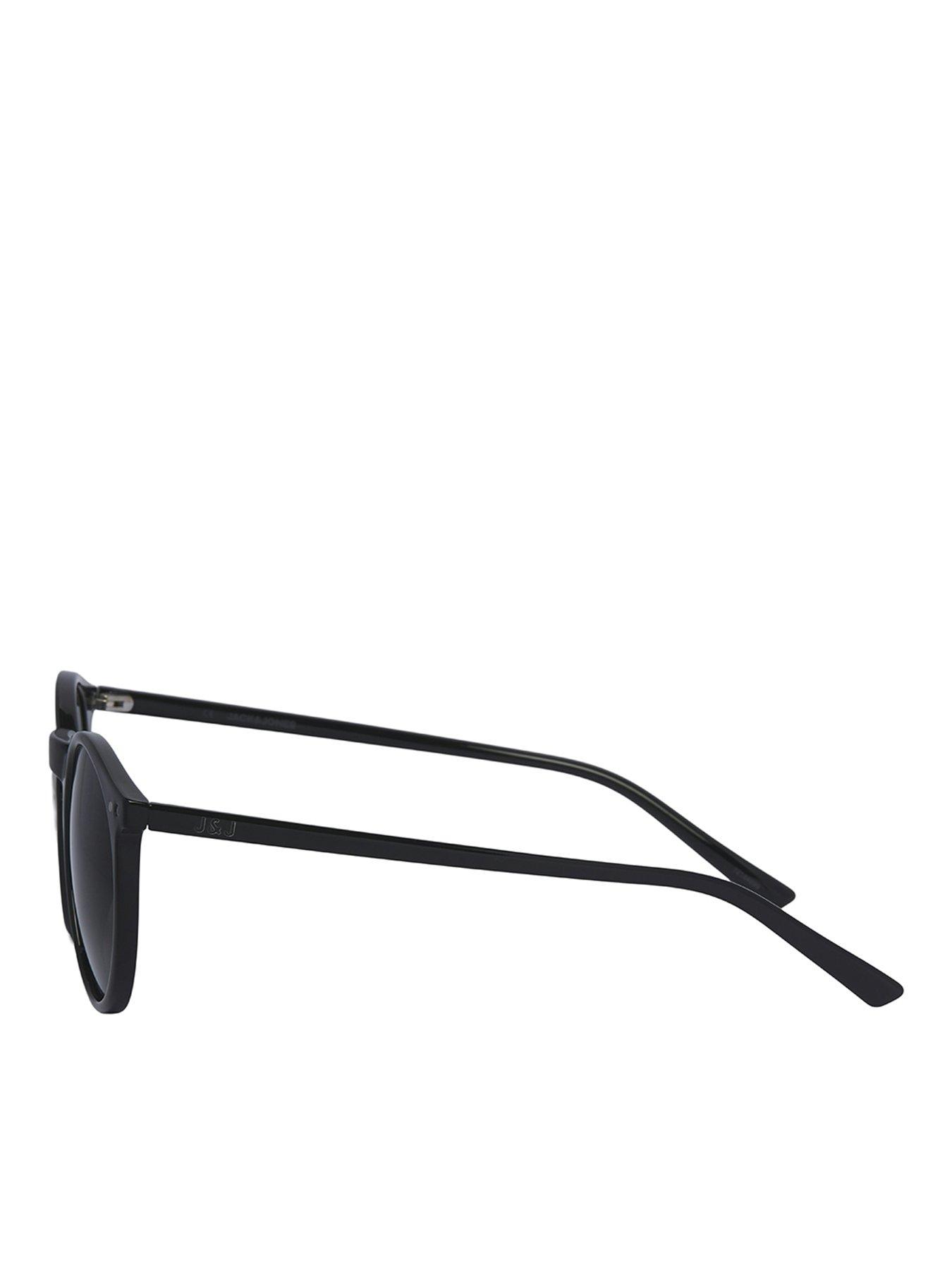 Image 3 of 5 of Jack & Jones Ryder Round Sunglasses - Black
