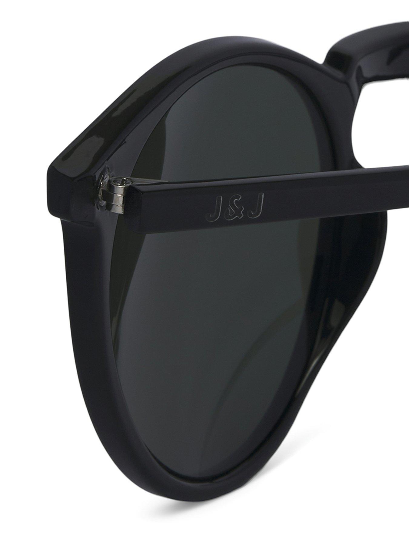 Image 5 of 5 of Jack & Jones Ryder Round Sunglasses - Black