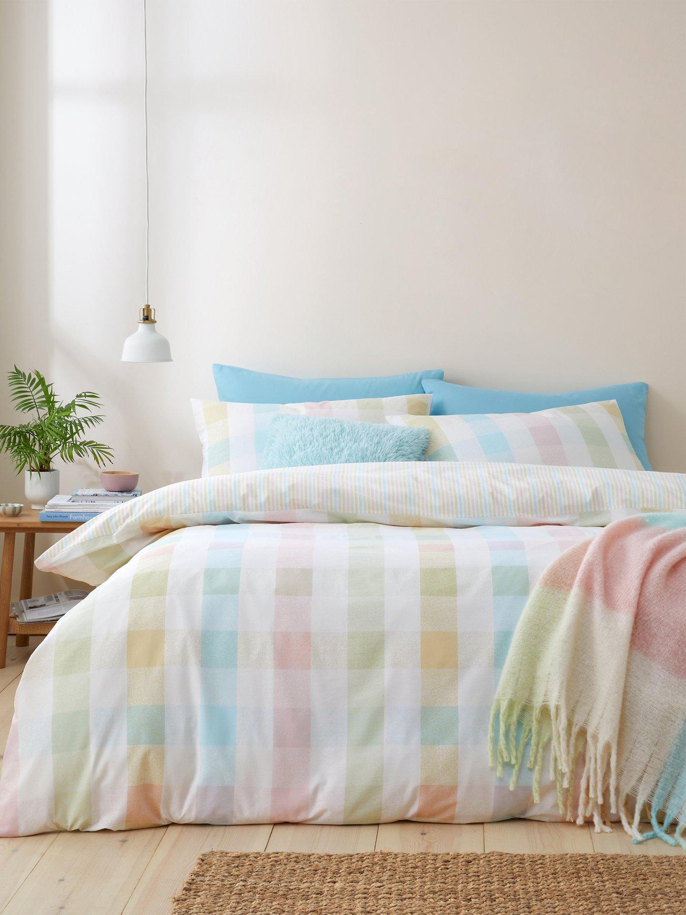 Catherine Lansfield Spring Check Duvet Cover Set