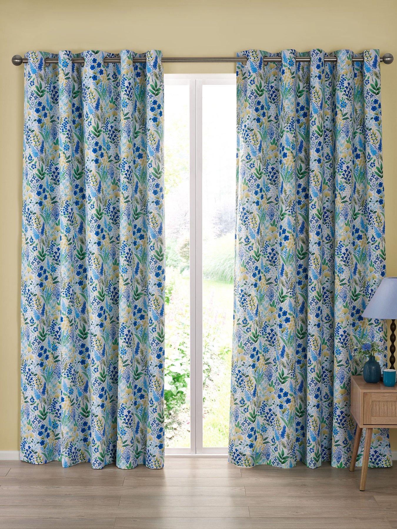 Catherine Lansfield Tilly Floral Eyelet Curtains