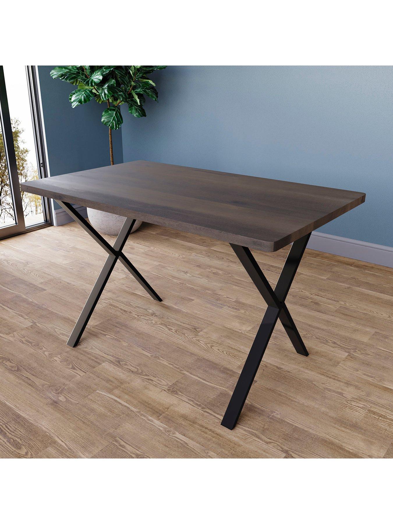 Image 4 of 7 of Vida Designs Havenwood 4 Seater Dining Table With X Shape Legs