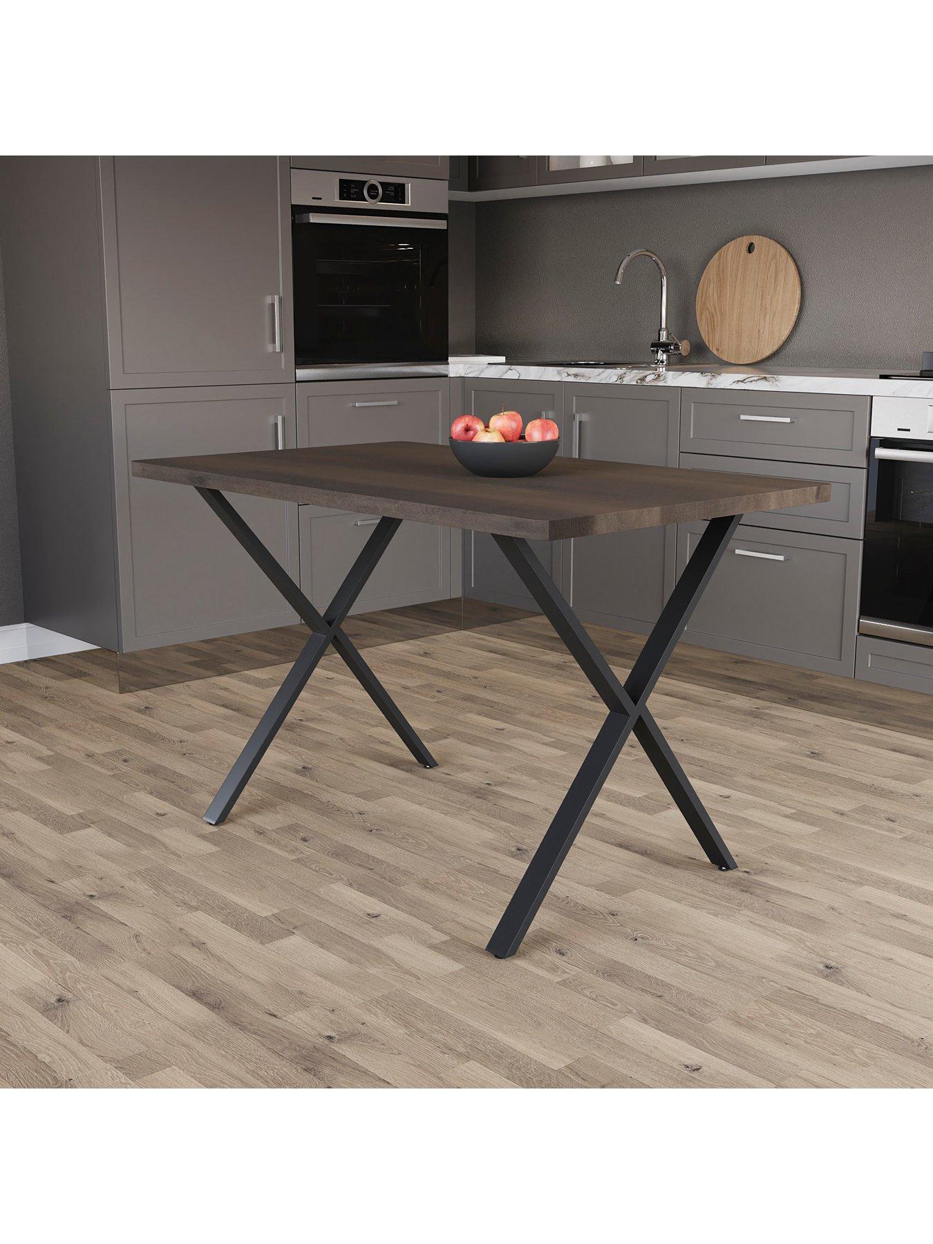 Image 6 of 7 of Vida Designs Havenwood 4 Seater Dining Table With X Shape Legs