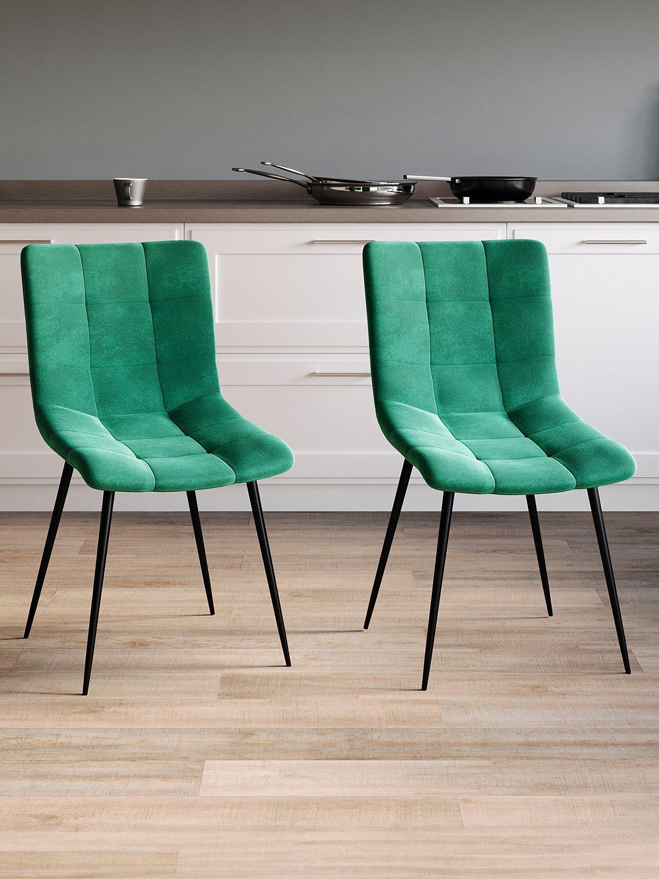 Product photograph of Vida Designs Richton Set Of 2 Fabric Dining Chairs from very.co.uk