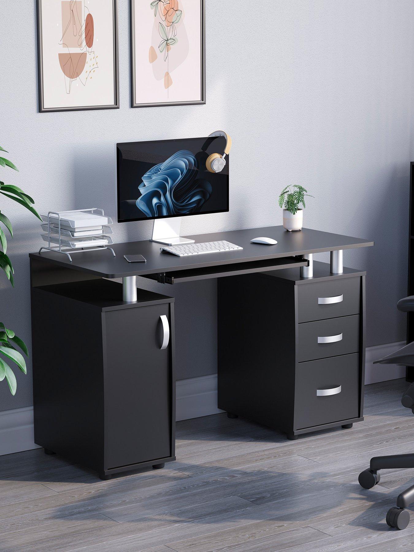 Image 1 of 7 of Vida Designs Otley 3 Drawer Computer Desk
