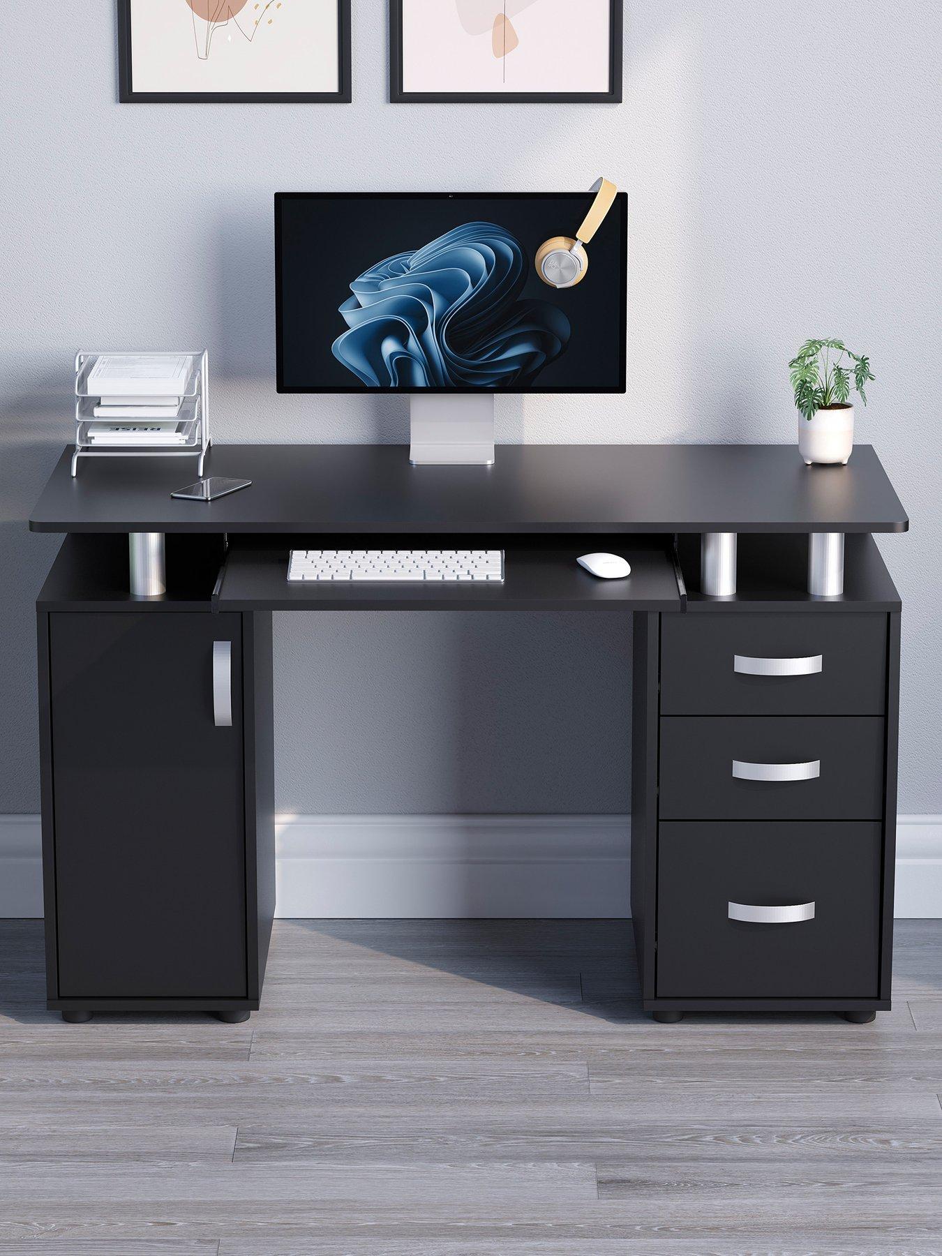 Image 3 of 7 of Vida Designs Otley 3 Drawer Computer Desk